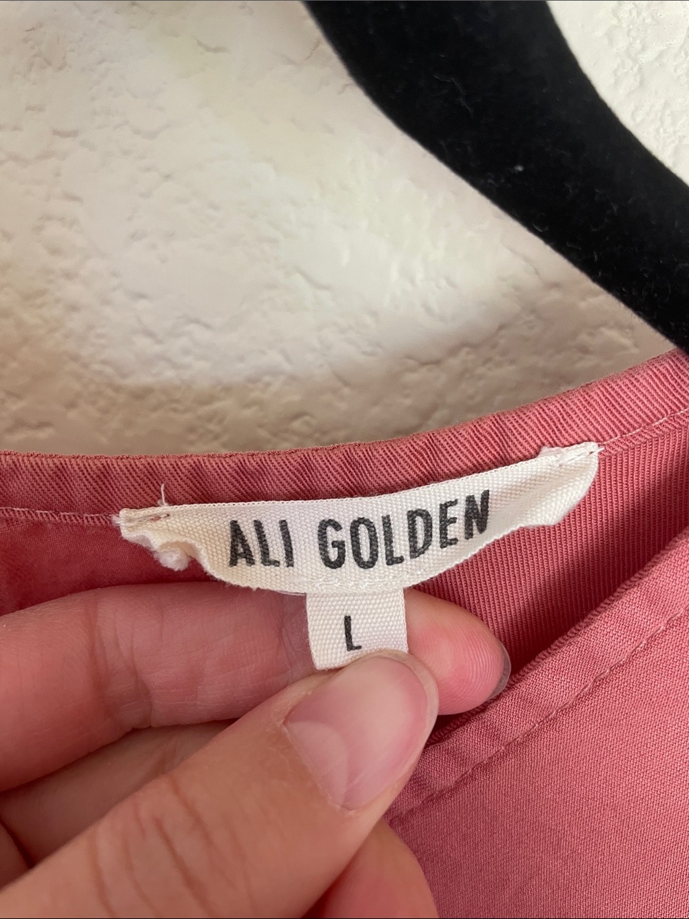 Ali Golden Slit Back Sleeveless Jumpsuit L Drawstring Waist Cotton Rose Beachy - Picture 3 of 13